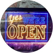 Yes We're Open LED Light Sign - LED Gift Works
