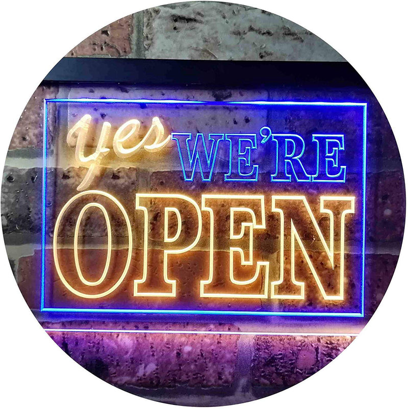 Yes We're Open LED Light Sign - LED Gift Works