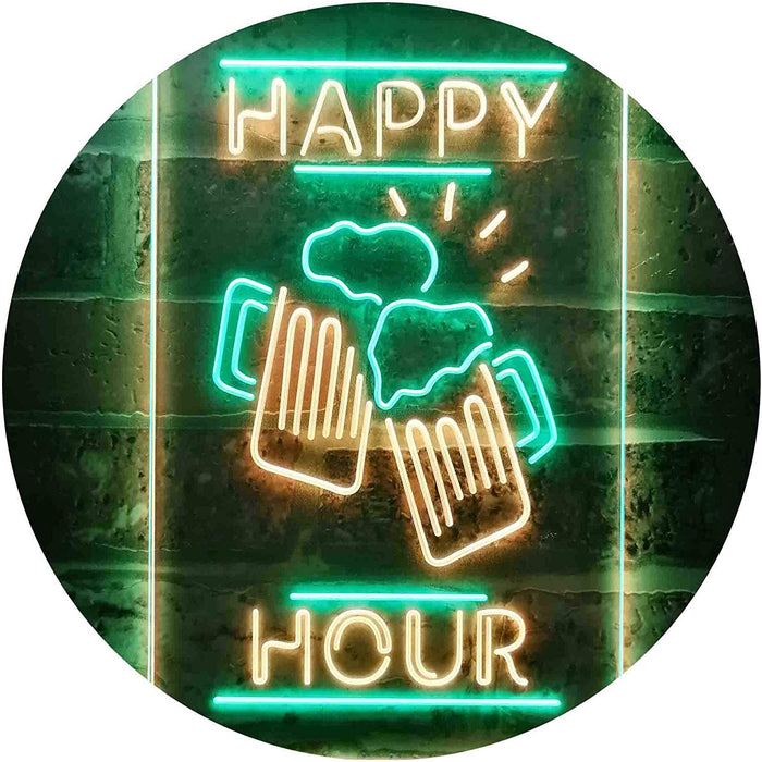 Beer Mugs Cheers Happy Hour LED Light Sign - Way Up Gifts