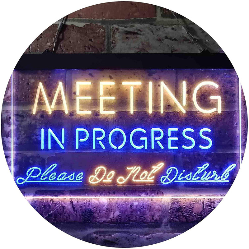 Meeting in Progress Do Not Disturb LED Light Sign - LED Gift Works