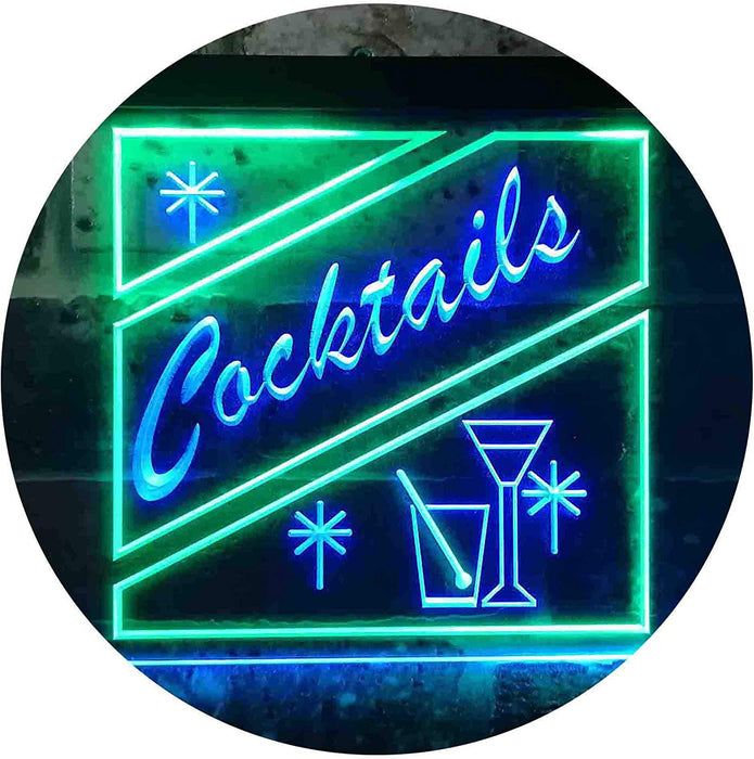 Cocktails LED Light Sign - Way Up Gifts