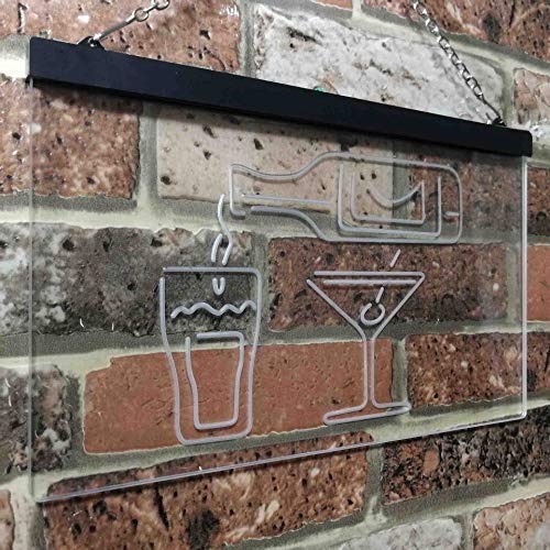 Wine Beer Shots Liquor Cocktails LED Light Sign - LED Gift Works