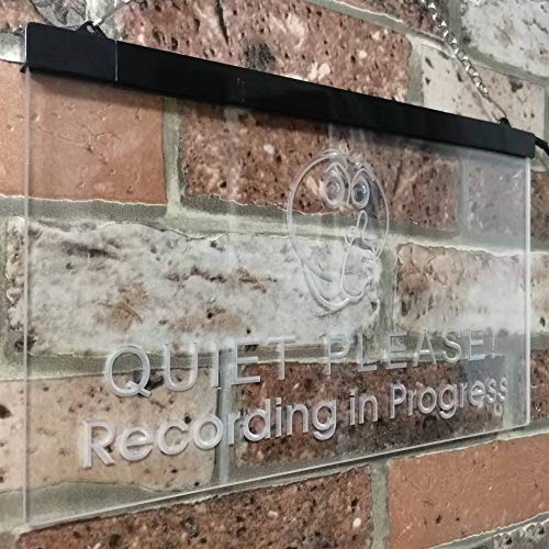 On Air Quiet Please Recording in Progress LED Light Sign - Way Up Gifts