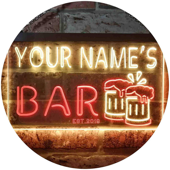 Personalized Beer Mugs Bar LED Light Sign - Way Up Gifts