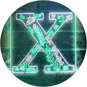 Family Name Letter X Monogram Initial LED Light Sign - LED Gift Works