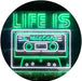 Life is a Mixtape Quotes Bedroom Decor LED Light Sign - Way Up Gifts