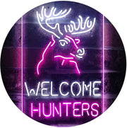 Hunting Store Cabin Decor Welcome Hunters LED Light Sign - LED Gift Works