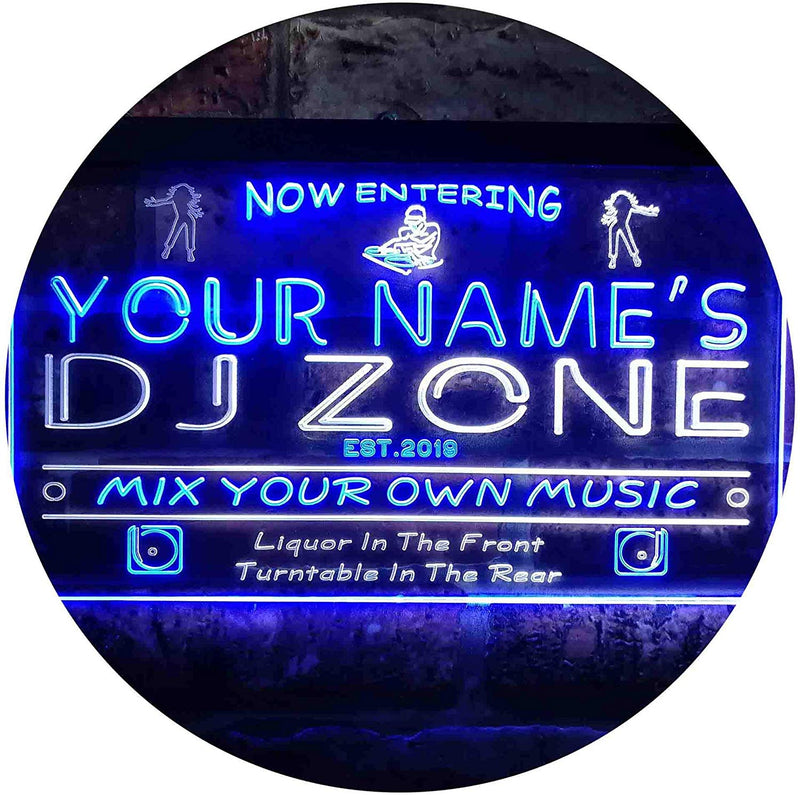 Personalized Music DJ Zone DJ Gift LED Light Sign - LED Gift Works