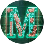 Family Name Letter M Initial Monogram LED Light Sign - LED Gift Works