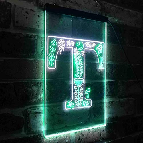Family Name Letter T Monogram Initial LED Light Sign - Way Up Gifts