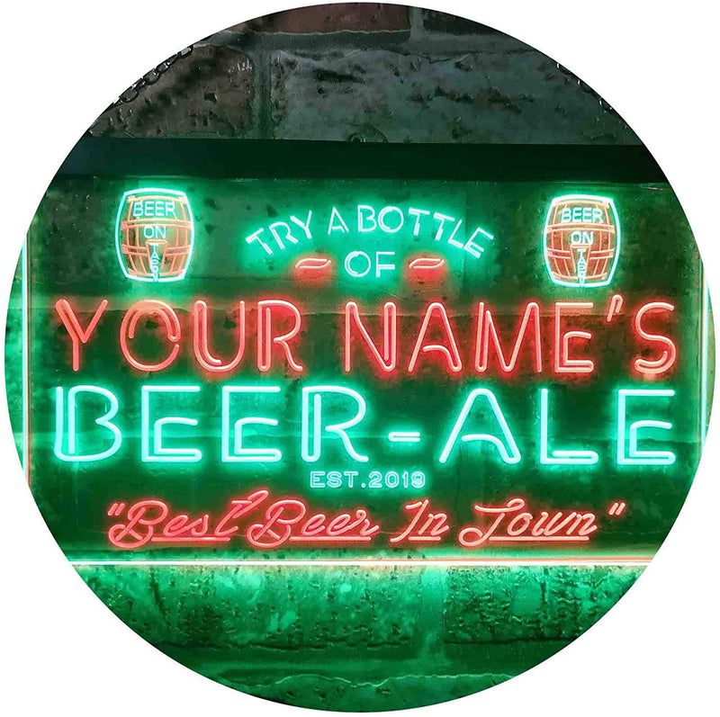 Personalized Home Brew Beer Ale Bar LED Light Sign - LED Gift Works