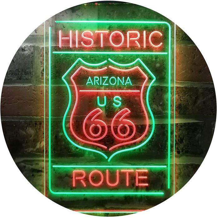 Arizona Historic Route US 66 LED Light Sign - Way Up Gifts