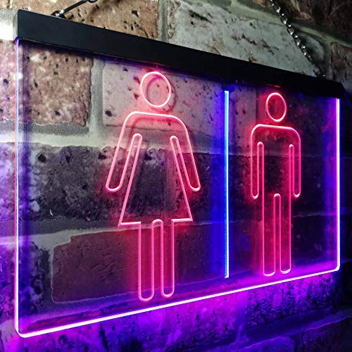 Men Women Bathroom Restroom LED Light Sign - Way Up Gifts