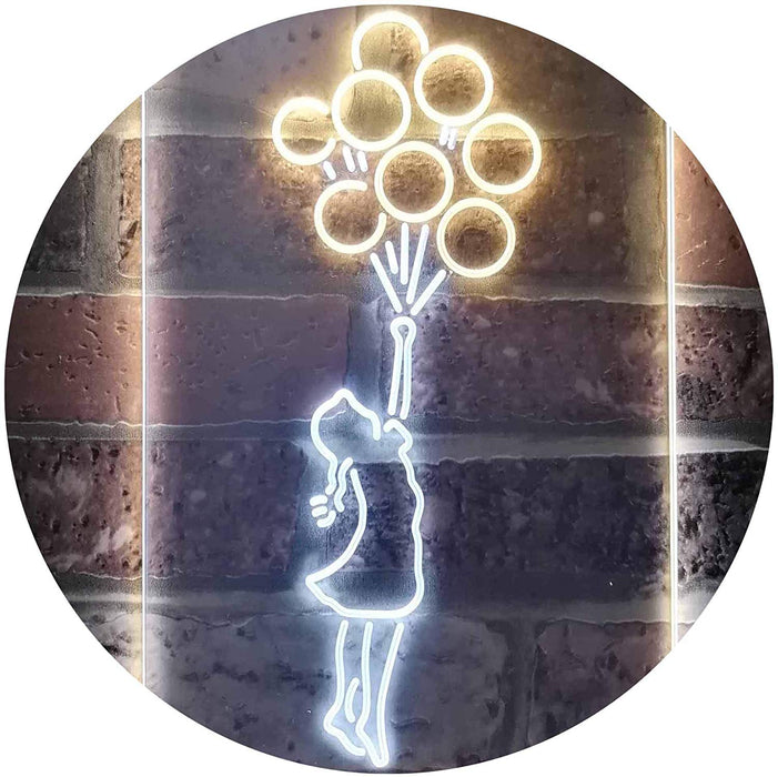 Balloon Girl Kids Room Decor LED Light Sign - Way Up Gifts
