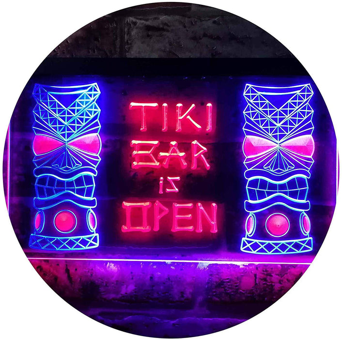 Tiki Bar Open LED Light Sign - Way Up Gifts