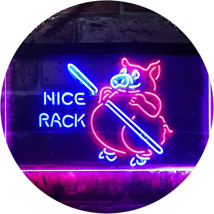 Nice Rack BBQ Pig Pool Billiards LED Light Sign - Way Up Gifts