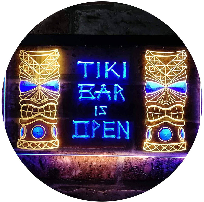 Tiki Bar Open LED Light Sign - LED Gift Works