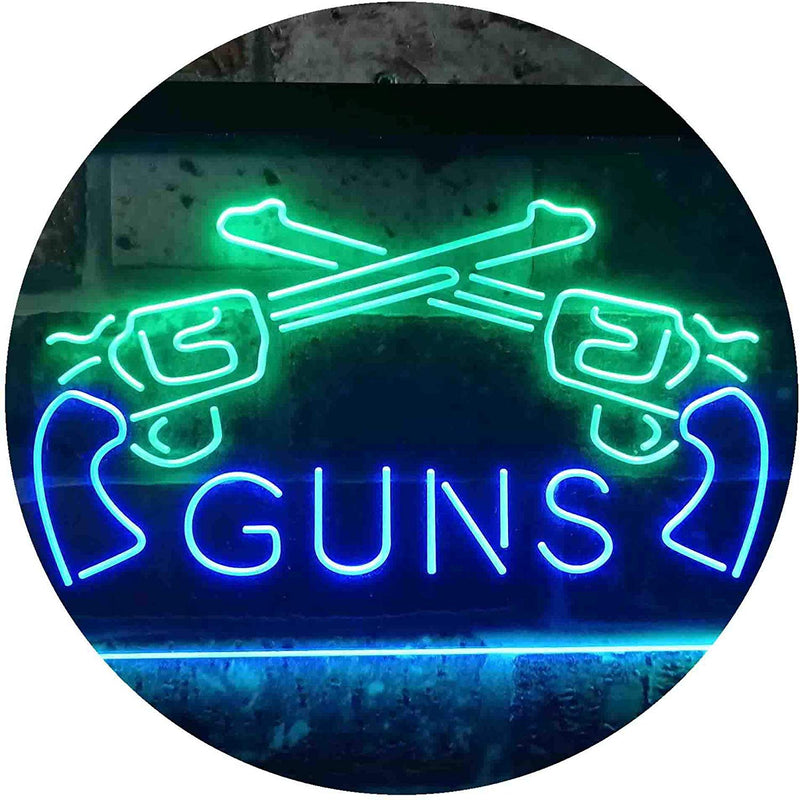 Gun Shop Guns LED Light Sign - LED Gift Works