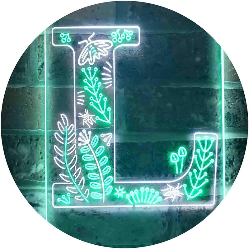 Family Name Letter L Monogram Initial LED Light Sign - LED Gift Works