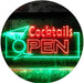 Bar Cocktails Open LED Light Sign - Way Up Gifts