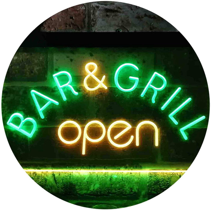 Bar & Grill Restaurant Open LED Light Sign - Way Up Gifts