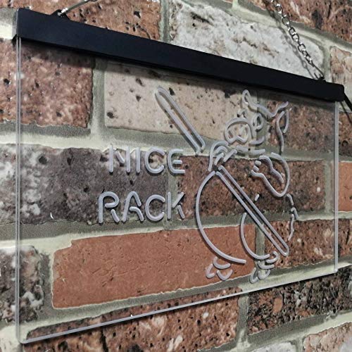 Nice Rack BBQ Pig Pool Billiards LED Light Sign - Way Up Gifts