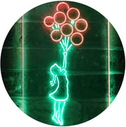Balloon Girl Kids Room Decor LED Light Sign - LED Gift Works