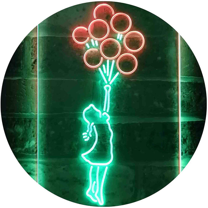 Balloon Girl Kids Room Decor LED Light Sign - Way Up Gifts