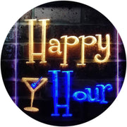Happy Hour Cocktails Bar LED Light Sign - LED Gift Works
