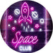 Rocket Space Club Kids Room Decor LED Light Sign - Way Up Gifts