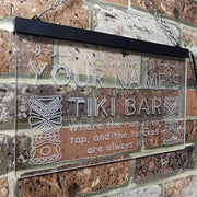 Personalized Tiki Bar LED Light Sign - LED Gift Works