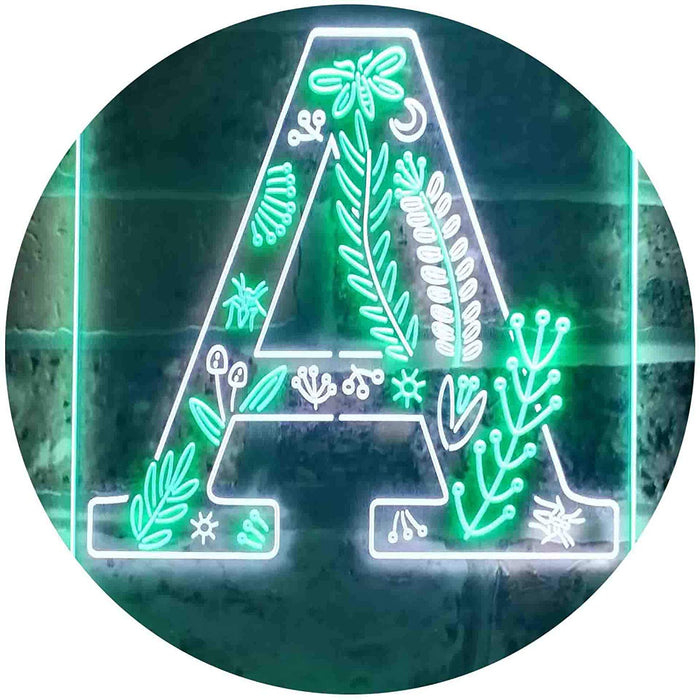 Family Name Letter A Monogram Initial LED Light Sign - Way Up Gifts