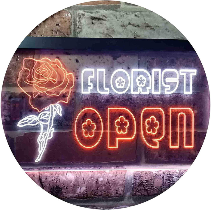 Flower Shop Florist Open LED Light Sign - Way Up Gifts