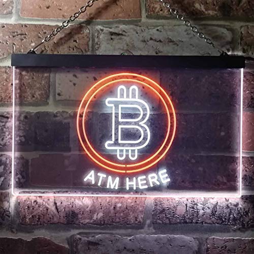 Bitcoin ATM Here LED Light Sign - Way Up Gifts