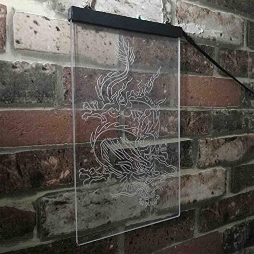 Chinese Dragon Man Cave Tattoo LED Light Sign - Way Up Gifts