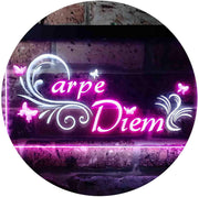 Carpe Diem Seize The Day Bedroom Quote LED Light Sign - LED Gift Works