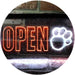 Open Paw Print Dog Grooming LED Light Sign - Way Up Gifts