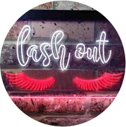 Eyelashes Lash Out Girl Room Beauty Decor LED Light Sign - LED Gift Works
