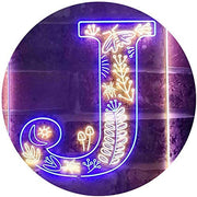 Family Name Letter J Monogram Initial LED Light Sign - LED Gift Works