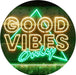 Good Vibes Only Triangle LED Light Sign - Way Up Gifts