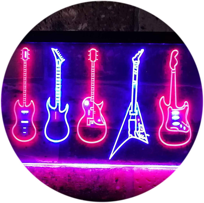 Music Guitar Set LED Light Sign - Way Up Gifts
