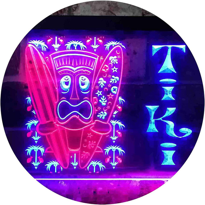 Surf Mask Man Tiki Bar LED Light Sign - Way Up Gifts