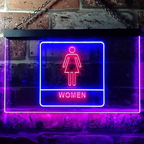 Women Bathroom Restroom LED Light Sign - Way Up Gifts