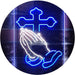 Praying Hands Cross LED Light Sign - Way Up Gifts
