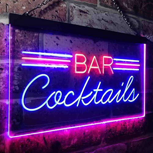 Bar Cocktails LED Light Sign - Way Up Gifts