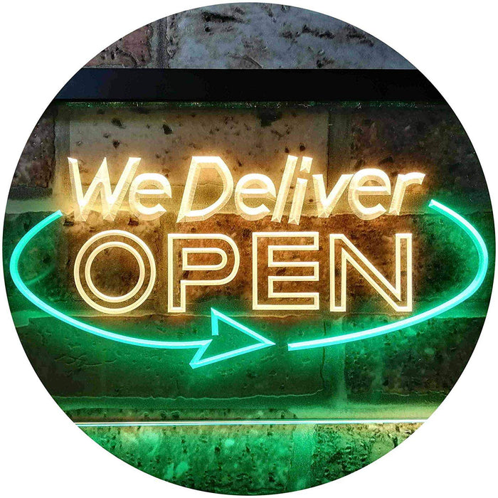 Open Delivery We Deliver LED Light Sign - Way Up Gifts