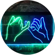 Pinky Swear Promise Cute Room Decor LED Light Sign - LED Gift Works