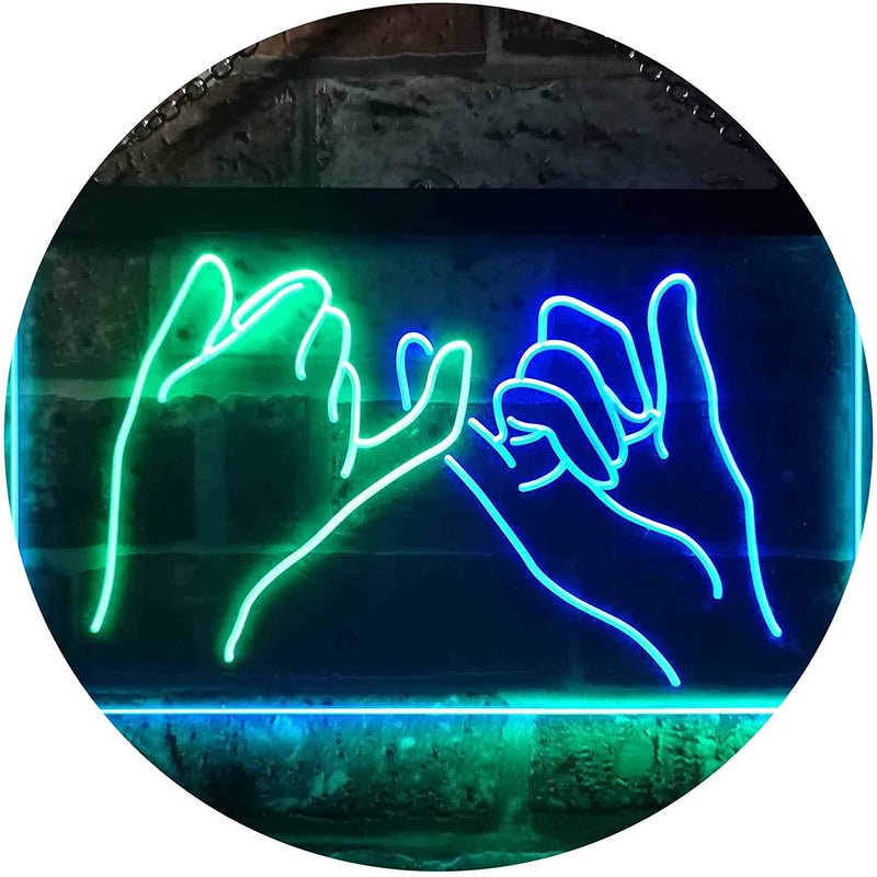 Pinky Swear Promise Cute Room Decor LED Light Sign - LED Gift Works
