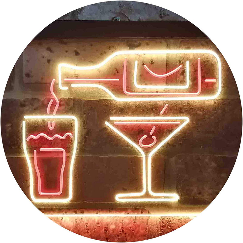 Wine Beer Shots Liquor Cocktails LED Light Sign - LED Gift Works