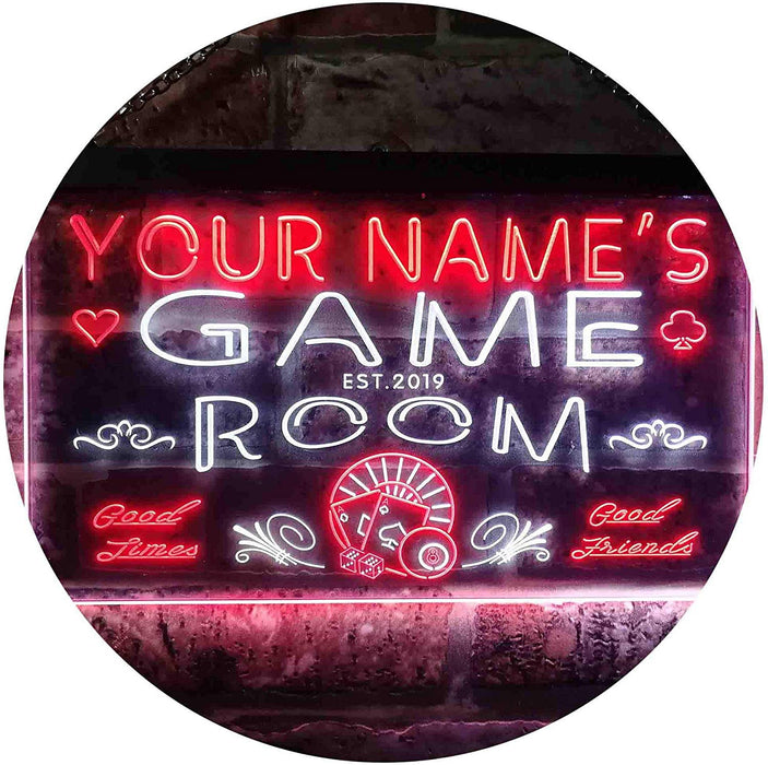 Personalized Game Room LED Light Sign - Way Up Gifts